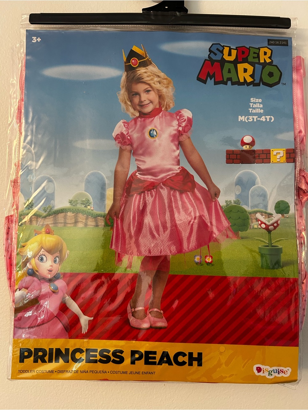Disguise Princess Peach Costume Pink and Gold